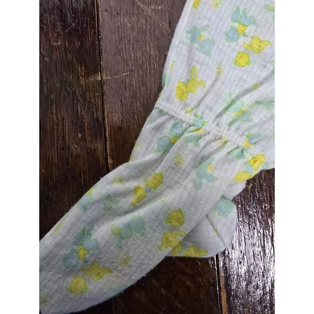 Vintage Carters Pastel Footed Animal Print Pants